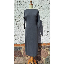 T - Kleid - midi - grau